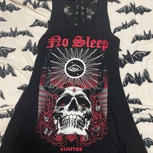 Killstar “No Sleep” dress with lace corset back